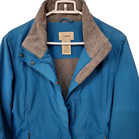 LL Bean Womens Jacket Large Insulated & Waterproof  Blue - Picture 14 of 16